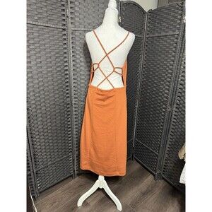 Anthropologie Rust Sleeveless Dress – Size L – Good Used Condition